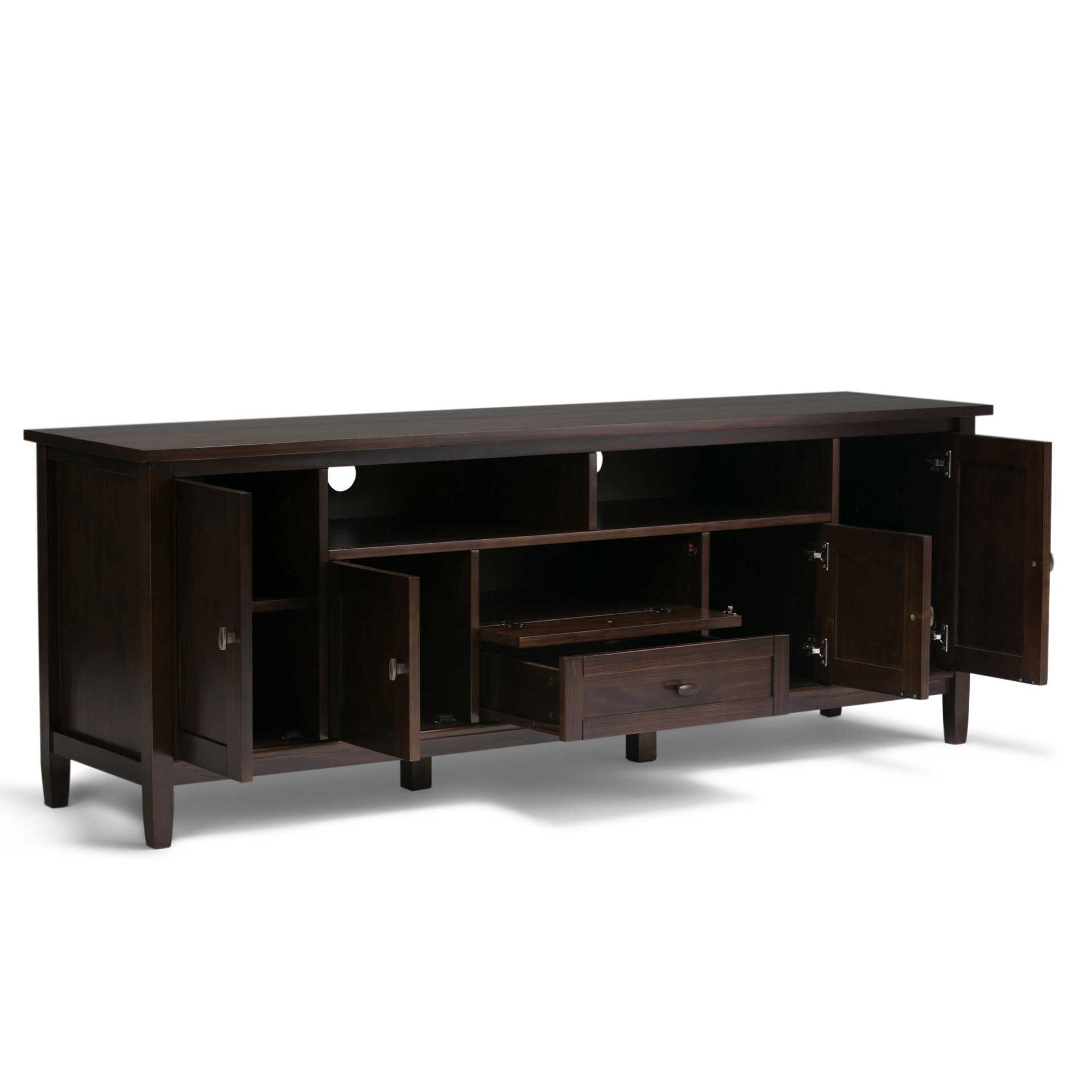 Warm Shaker - TV Media Stand Handcrafted - Tobacco Brown - Image 8