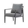 Modern Aluminum Lounge Chair Set With Rope Accents And Cushions For Indoor / Outdoor Spaces - Gray - Image 17