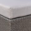 Santa Rosa - Outdoor Lounge Ottoman Rattan Waterproof Fabric - Gray / Silver - Image 6