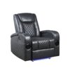 Alair - Leather Aire Power Motion Recliner With Bluetooth, Wireless Charger Cupholder - Dark Gray - Image 11