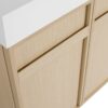 Contemporary Freestanding Bathroom Vanity With White Double Resin Sink & Soft Close Doors - Oak - Image 10