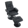 Recliner Chair With Ottoman 360° Swivel Massage Lounge Chair With 5 Point Vibration & Heated Seat 140° Adjustable Recliner - Black - Image 13