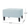 Classic Ottoman With Cushioned Top - Blue - Image 3