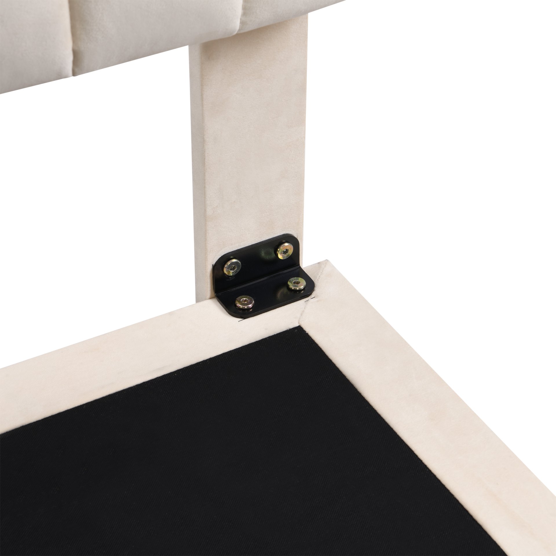 Queen Size Upholstered Bed With Sensor Light And Headboard, Floating Platform Bed - Beige - Image 10