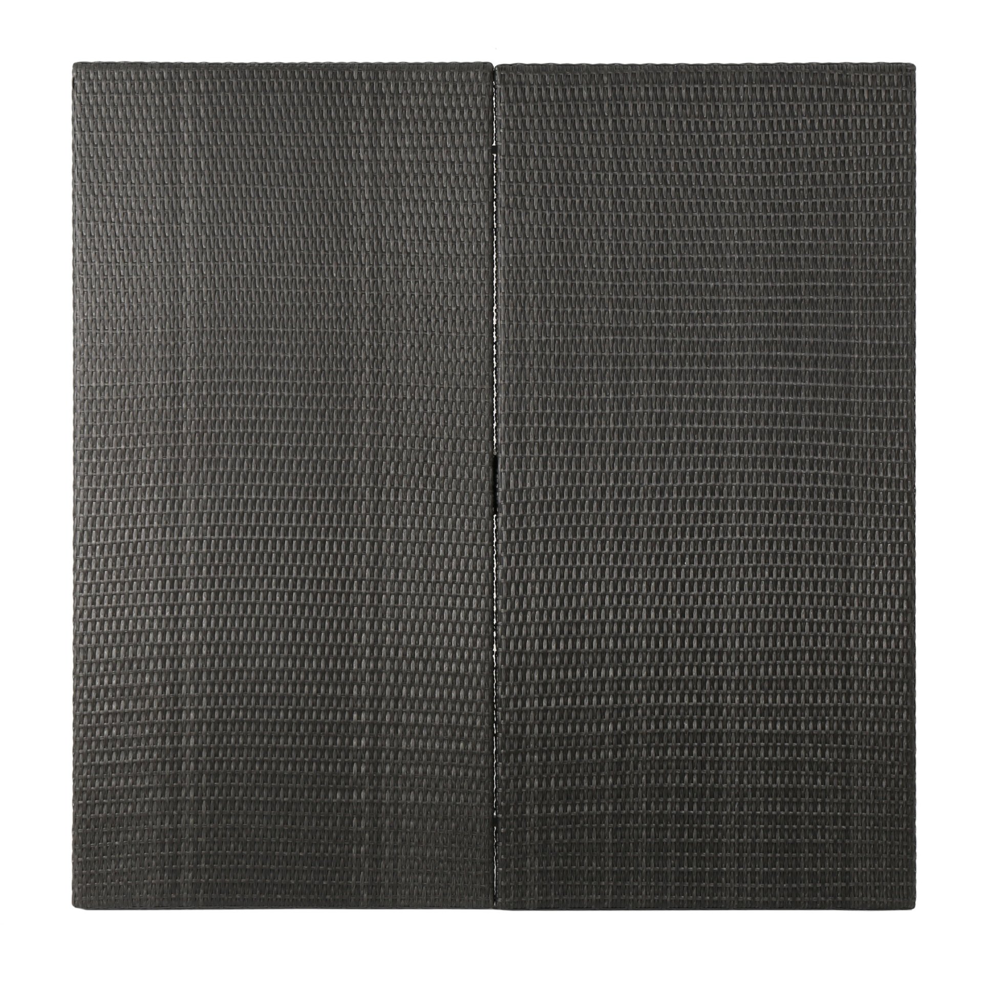 Outdoor Square Rattan Wicker Dining Table - Gray - Image 6