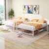 Full Over Full Bunk Bed With Shelf And Guardrails - White - Image 11