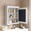 Wall Mounted Bathroom Storage Cabinet With Mirror, Medicine Cabinet With Height Adjustable Shelf, Over The Toilet Space Saver Cabinet - White - Image 3