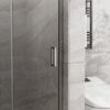Bifold - Frameless Glass Shower Door With Pivot Swing Panel - Chrome - Image 5