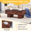 Modern Simple Colored Texture Sticker Coffee Table - Walnut - Image 7