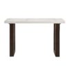 Edwyn - Natural Marble Top Sofa Table - White - Image 7