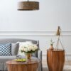 Drum Side Table With Tray Style Top - Brown - Image 6