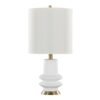 Lloyd - Contemporary Table Lamp (Set of 2) - Sanded Matte White / Modern Brass / White - Image 2