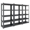 Industrial Heavy Duty Metal Garage Shelving Unit 5 Tier Adjustable Storage Rack - Brushed Nickel - Image 23