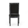 French Country Style Dining Chair Set With Upholstered Seating And Fluted Legs - Black - Image 11