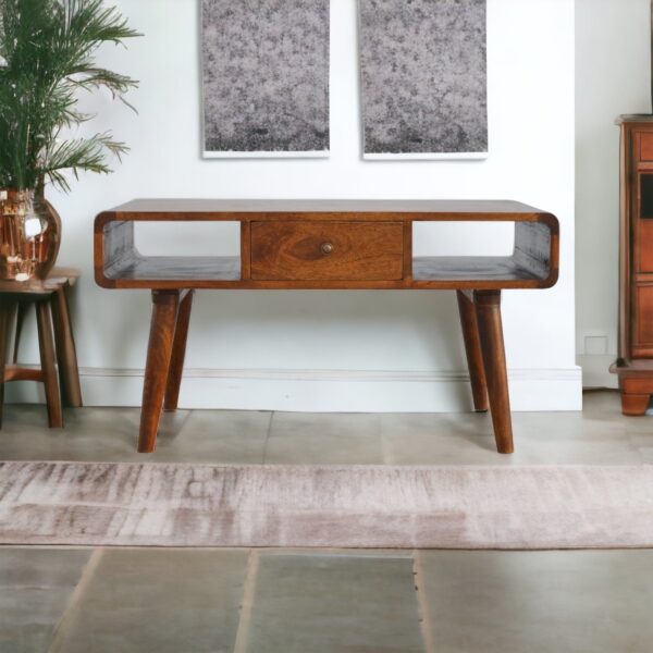 Curved Coffee Table - Chestnut