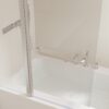 Aluminium Alloy Shower Doors For Bathtub - Brushed Nickel - Image 7