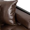 Contemporary Oversized Loveseat Upholstery And Accent Pillows - Dark Brown - Image 13