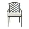 Outdoor 5 Piece Round Dining Set With 4 Arm Chairs - Cast Silver - Image 3