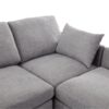 Sectional Sofa Modular Sofa U - Shaped Sofa Couch Sofa Bed L - Shaped Sofa With A Movable Ottoman And Two USB Ports For Living Room - Light Gray - Image 22