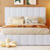 Full Size Upholstered Platform Bed With A Hydraulic Storage System - White - Image 13