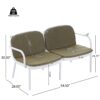 Luna - Outdoor Patio Loveseat - White / Green - Image 3