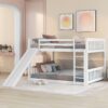 Full Over Full Bunk Bed With Slide And Ladder - White - Image 6