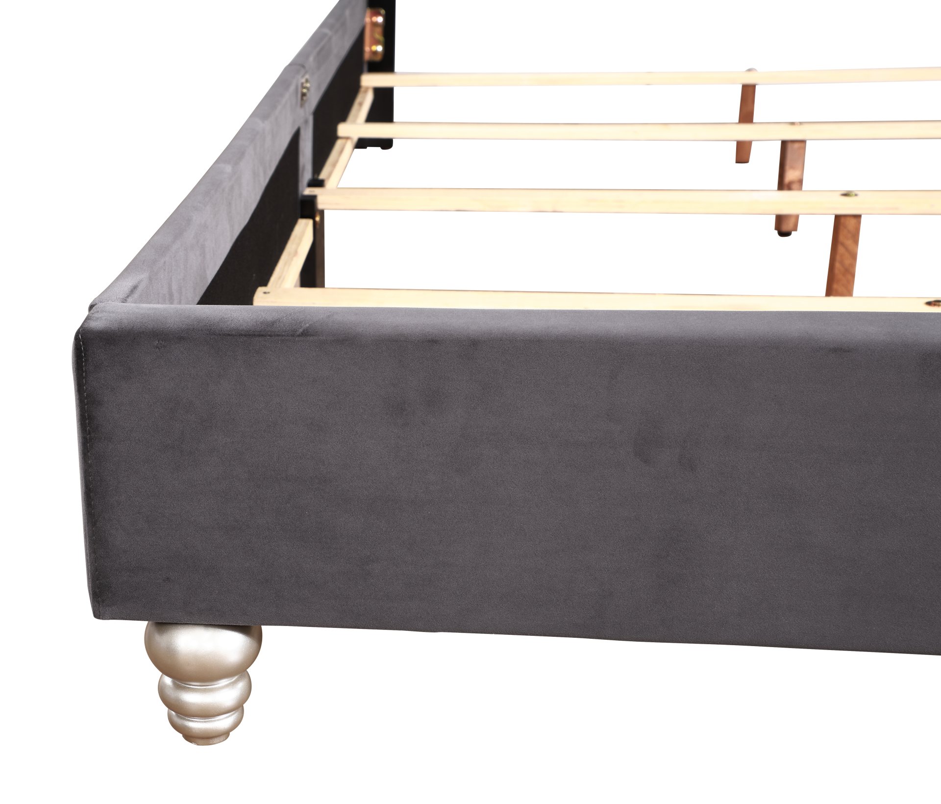 Full Transitional Upholstered Bed - Gray - Image 6