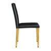 Modern Dining Chairs (Set of 2) With And en Metal Legs - Black / Gold - Image 6