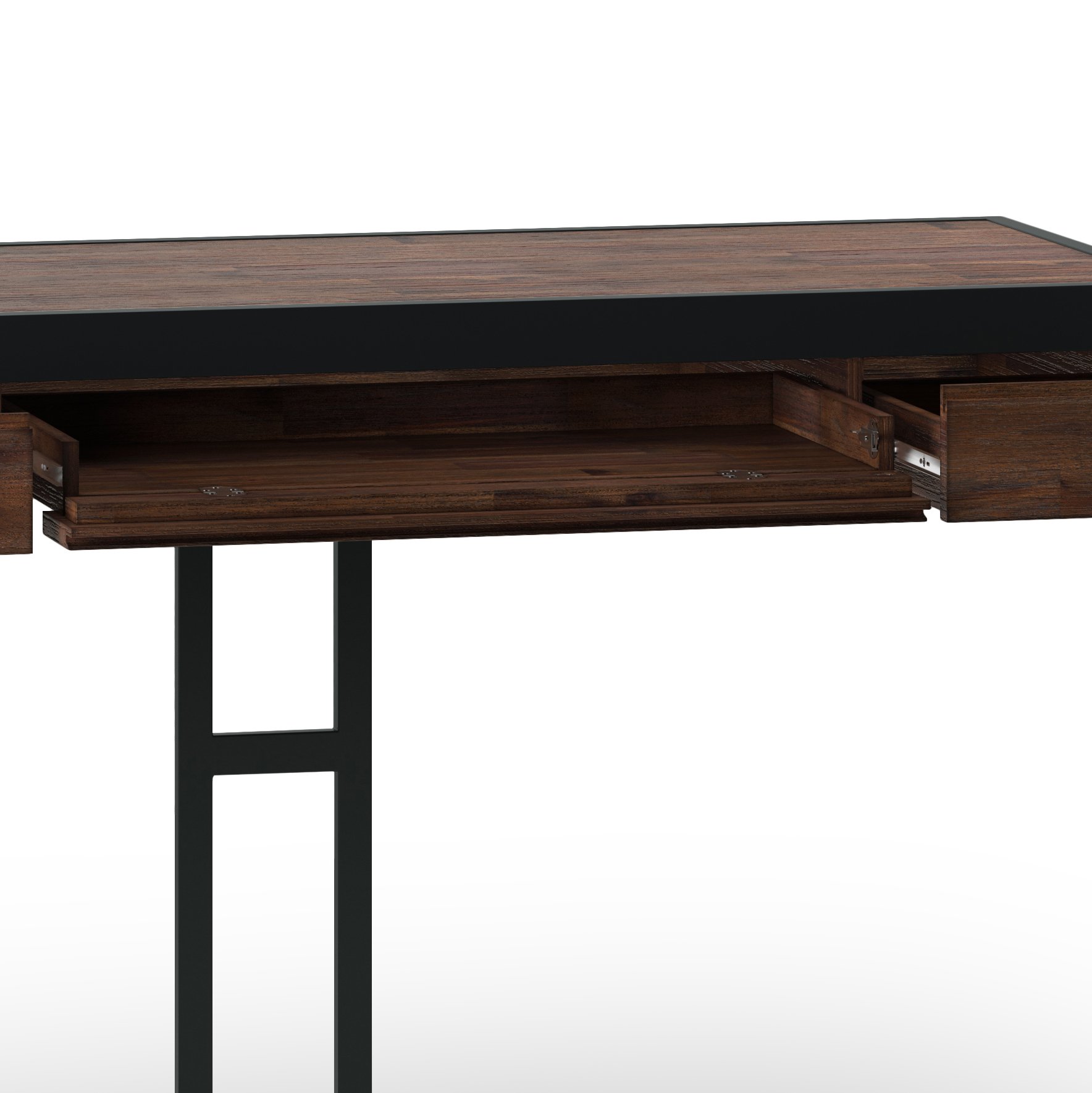 Erina - Small Desk - Distressed Charcoal Brown - Image 3