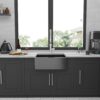 Farmhouse Sink 24" Stainless Steel Apron Front Kitchen Sink - Gunmetal Black - Image 4