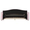 Twin Size Upholstered Daybed With Storage Armrests, Trundle And Latest Integrated Bluetooth Audio System - Pink - Image 5