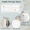 4 Door Sideboard Storage Cabinet With Door Shelf For Living Room And Dining Room, 2 Large Cabinets With Adjustable Shelf - White - Image 5