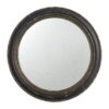 Circle Wall Mirror With Wooden Frame, Antique Classic Accent Mirror, For Living Room - Black - Image 2