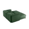 Stylish Modern Chenille 2 Seater Sofa With Ottoman Storage And Cylindrical Armrests - Green - Image 17