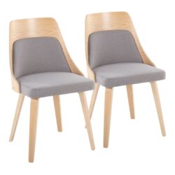 Anabelle - Mid-Century Modern Dining / Chair (Set of 2) - Natural / Gray