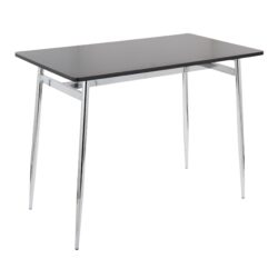 Marcel - Contemporary Counter Table - Chrome / Black
