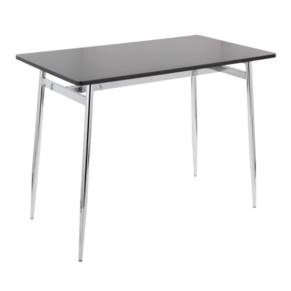 Marcel - Contemporary Counter Table - Chrome / Black
