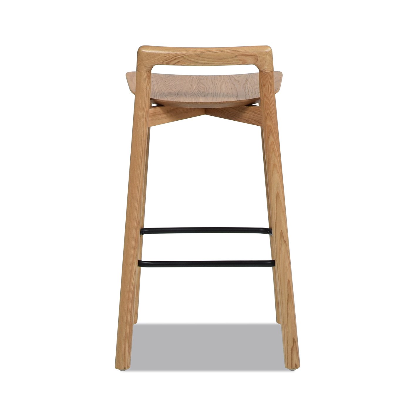 Sven - Modern Minimalist Low Back Counter Stool - Natural Blonde Ash - Image 5