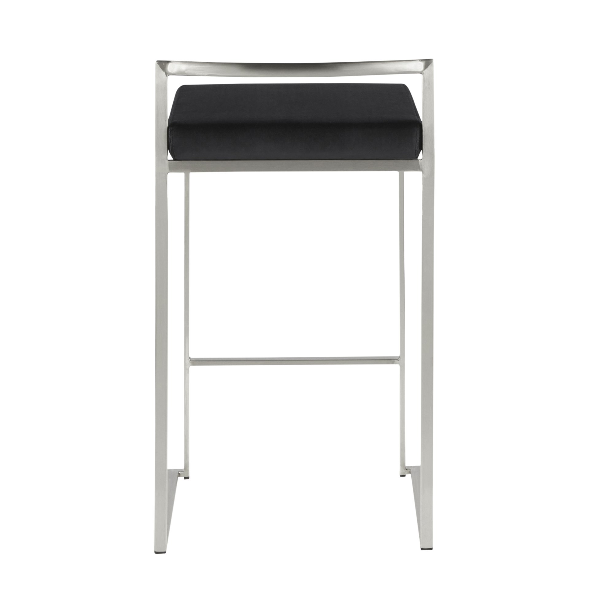 Fuji - Contemporary, Stackable Counter Stool (Set of 2) - Black - Image 5