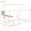 Full Size Bed House Frame With Desk, Shelves, Power Outlets And USB Ports - White - Image 16