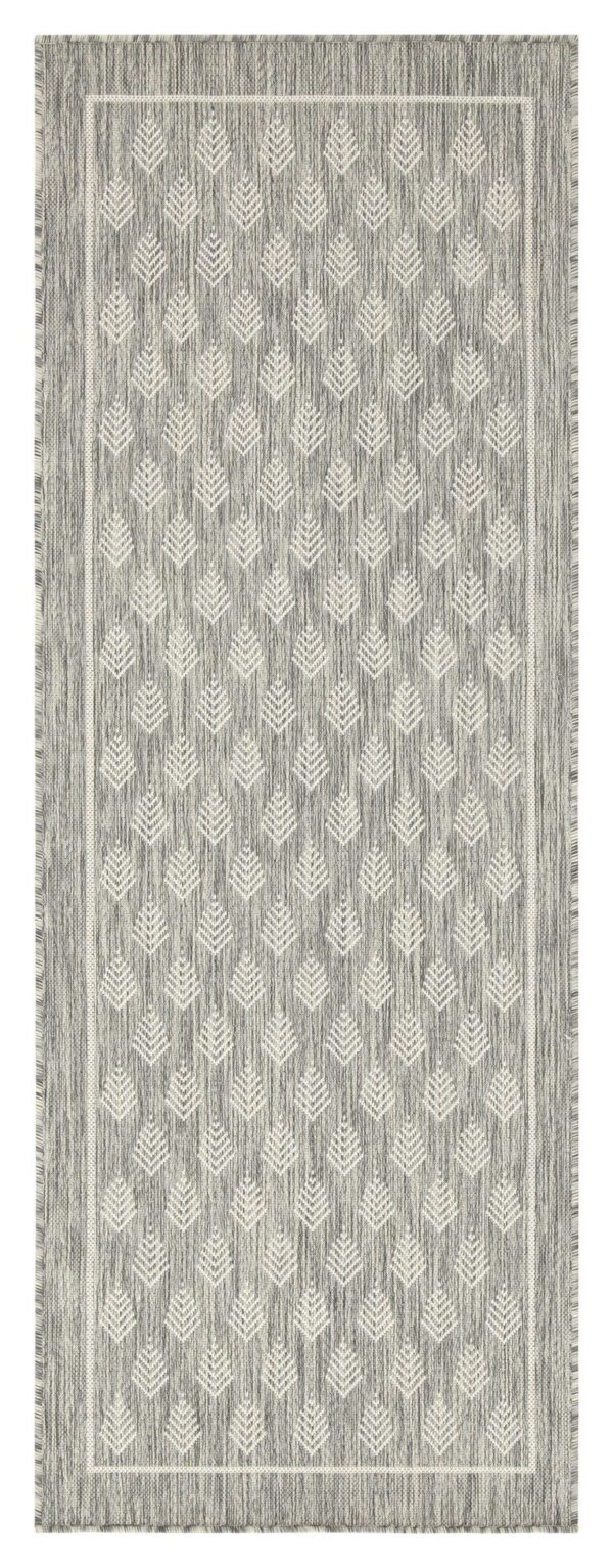 Sunshine - 2'7" X 7'3" Indoor, Outdoor Area Rug Polypropylene - Silver
