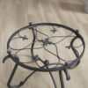 2 Piece Tempered Glass Surface Coffee Table Set, Decor Coffee Table Round End Side Table With Sturdy Construction For Living Room (Rustic) - Black - Image 5