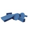 14 Pieces Kids Sofa Modular Play Couch Child Sectional Sofa To Boost Creativity Boys And Girls Diy Creating Playroom Couch Furniture For Toddlers Convertible Foam And Floor Cushion - Blue - Image 20