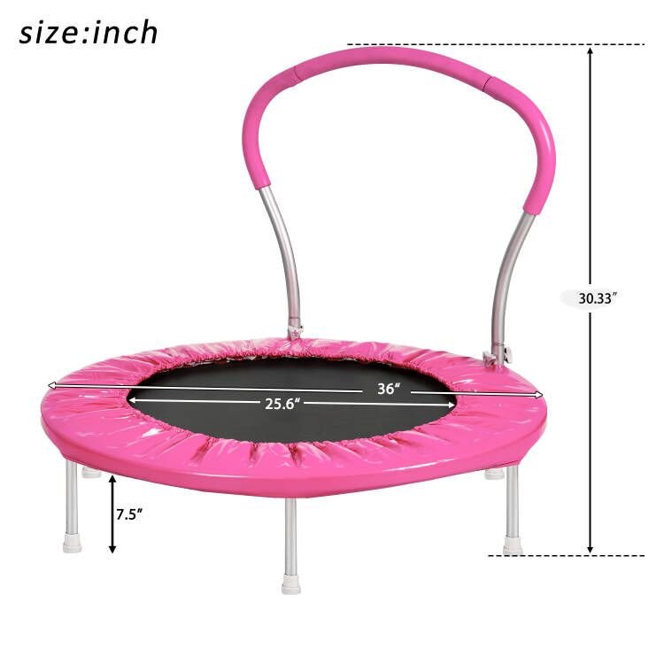 Trampoline With Handle (Pi)-Metal - Pink - Image 6