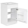 20" Bathroom Vanity With Sink, Freestanding Cabinet With Door Shelf And Adjustable Shelf, And Ceramic Construction - White - Image 12