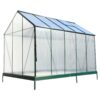 6.3'*10.2'*7' Polycarbonate Greenhouse, Heavy Duty Outdoor Aluminum Walk-In Green House Kit With Rain Gutter, Vent And Door For Backyard Garden - Green - Image 18