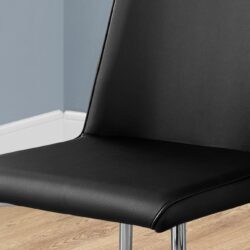 Dining Chair, Side, Upholstered For Dining Room, Comfortable Seating (Set of 2) - Black
