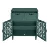 2 Door 2 Drawer Cabinet, American Furniture, Suitable For Bedroom, Living Room, Study - Dark Green - Image 17