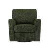 360° Swivel Chair Accent Barrel Armchair With Side Pockets, Chenille Upholstery, Compact Size - Green - Image 13