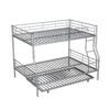 Full Long Over Queen Metal Bunk Bed With Trundle - Silver - Image 24